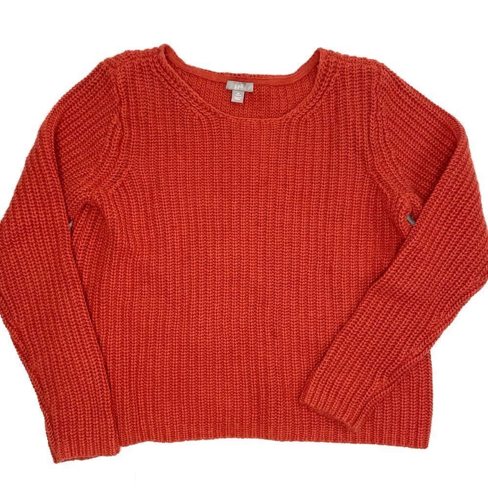 J. Jill Orange Wool Blend Sweater